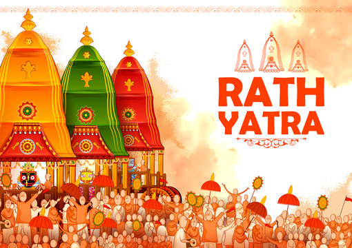 Grand chariots of Lord Jagannath, Balabhadra, and Subhadra during Ratha Yatra 2025 in Puri Odisha